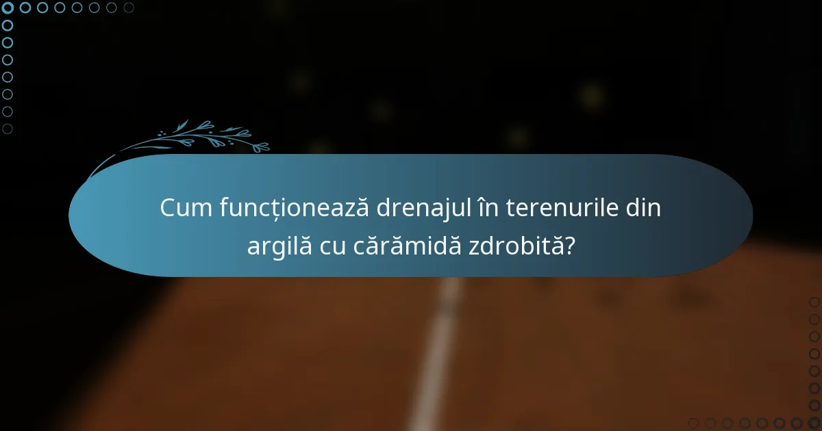Cum funcționează drenajul în terenurile din argilă cu cărămidă zdrobită?