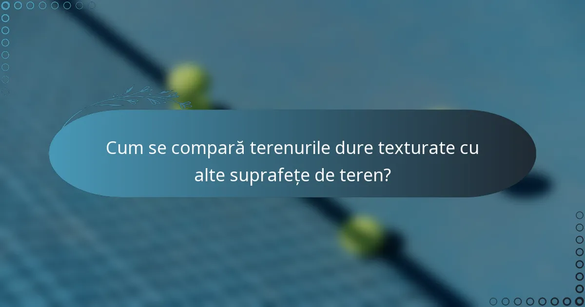 Cum se compară terenurile dure texturate cu alte suprafețe de teren?